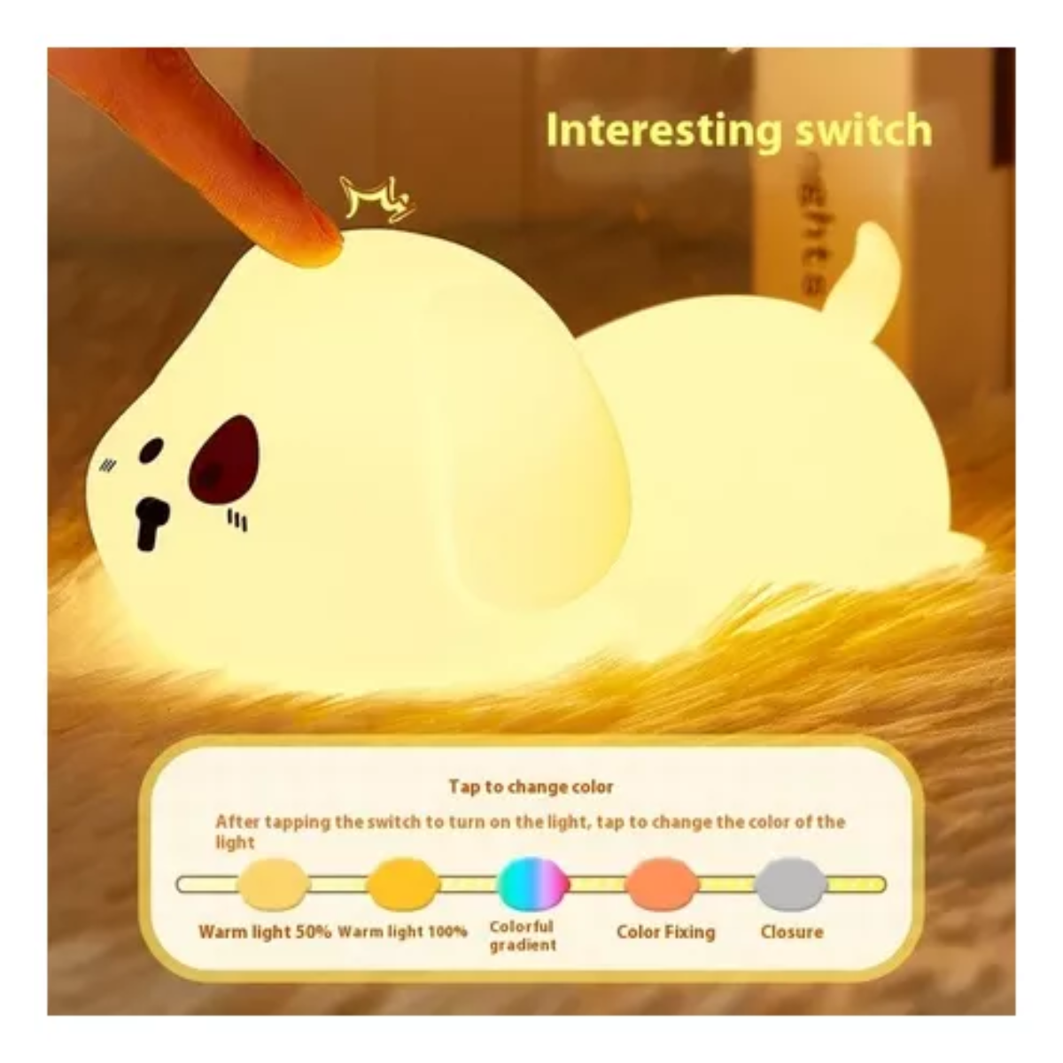 Miniatura 4 de Lampara De Silicona De Perro